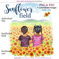 Sunflower Field Background - PrintableHenry