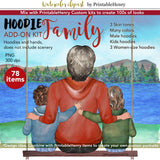 Hoodie Family Add-on kit - PrintableHenry