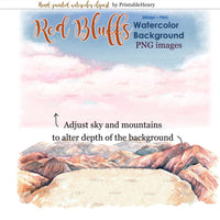 Red Bluffs Background - PrintableHenry