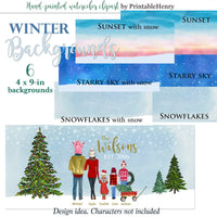 Winter Backgrounds Add-On - PrintableHenry