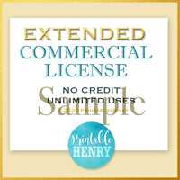 Basic and Extended Commercial License - PrintableHenry