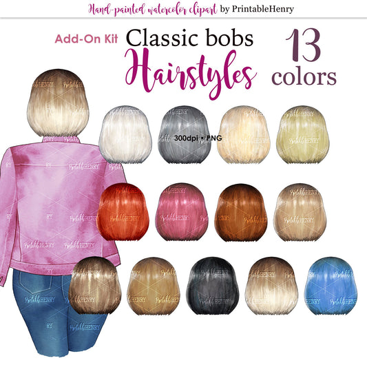Hairstyles Classic Bob Add-on kit - PrintableHenry