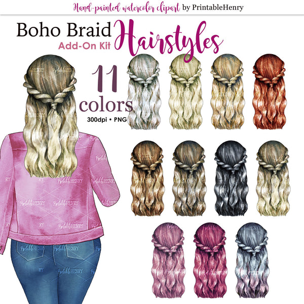Hairstyles Boho Braids Add-on kit - PrintableHenry