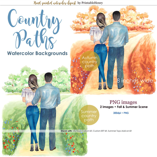 Country Paths Backgrounds - PrintableHenry