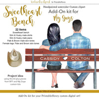 Sweetheart Bench Add-On kit - PrintableHenry