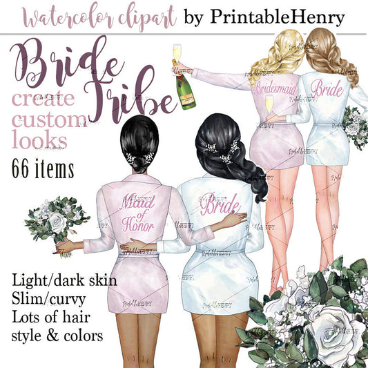 Customizable clipart Bride tribe invite png download