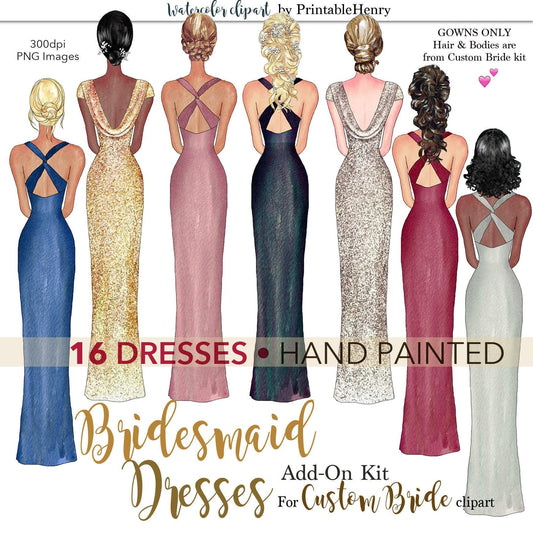 Bridesmaid Dresses Add-On kit - PrintableHenry
