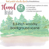 Flannel Bridal Custom clipart kit - PrintableHenry