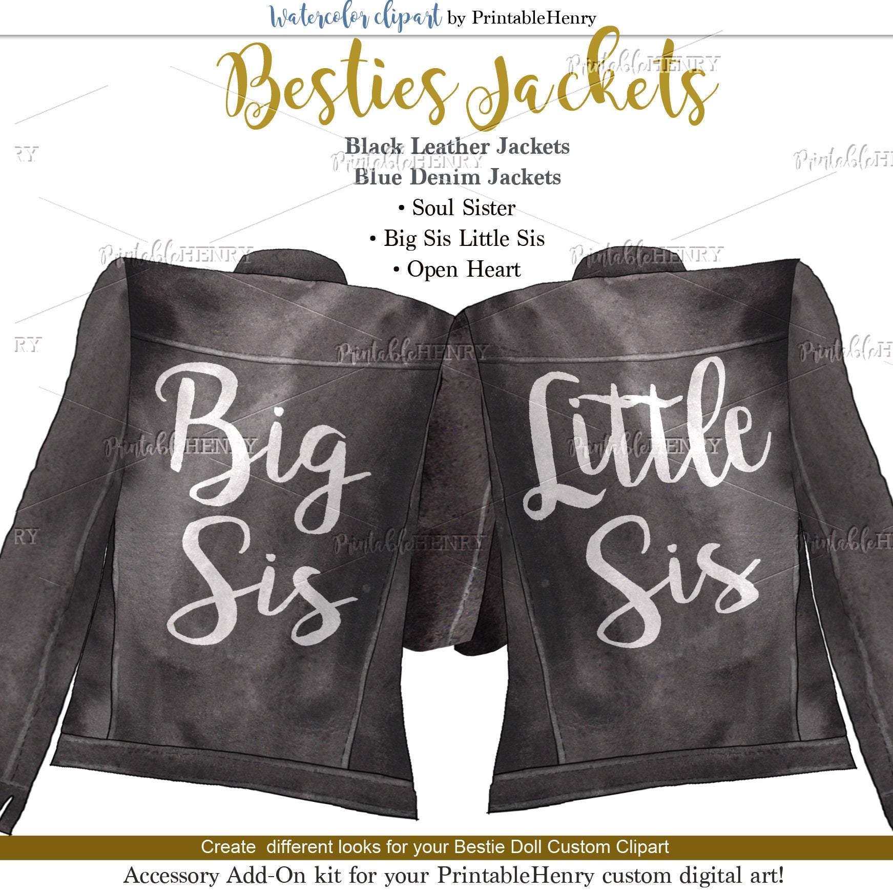 Besties Jackets Add-On kit - PrintableHenry