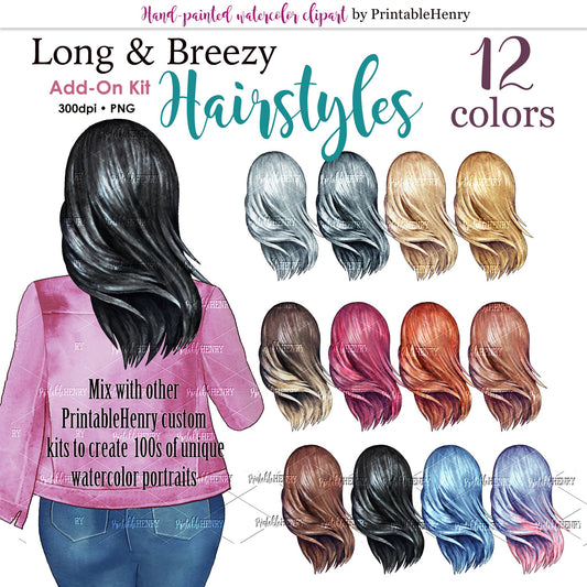 Hairsyles Long & Breezy Add-on kit - PrintableHenry