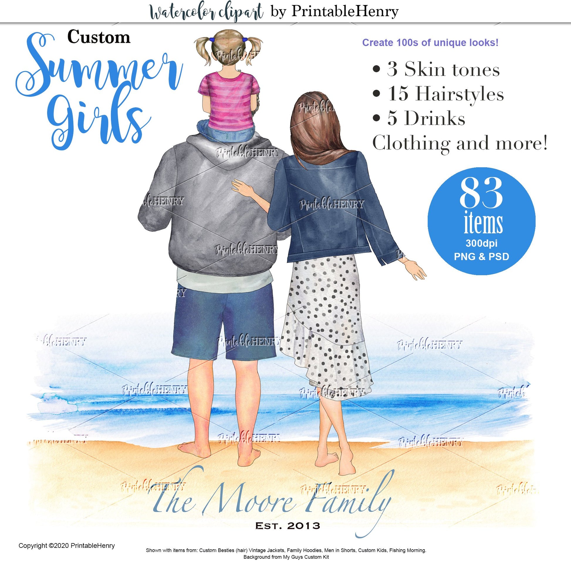 Summer Girls Custom kit - PrintableHenry