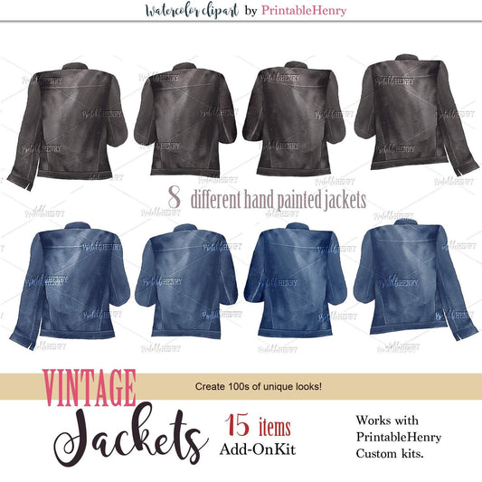 Besties Vintage Jackets Add-On kit - PrintableHenry