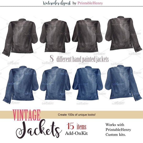 Besties Vintage Jackets Add-On kit - PrintableHenry