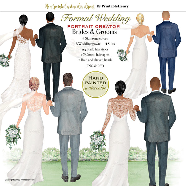 wedding clipart bride and groom